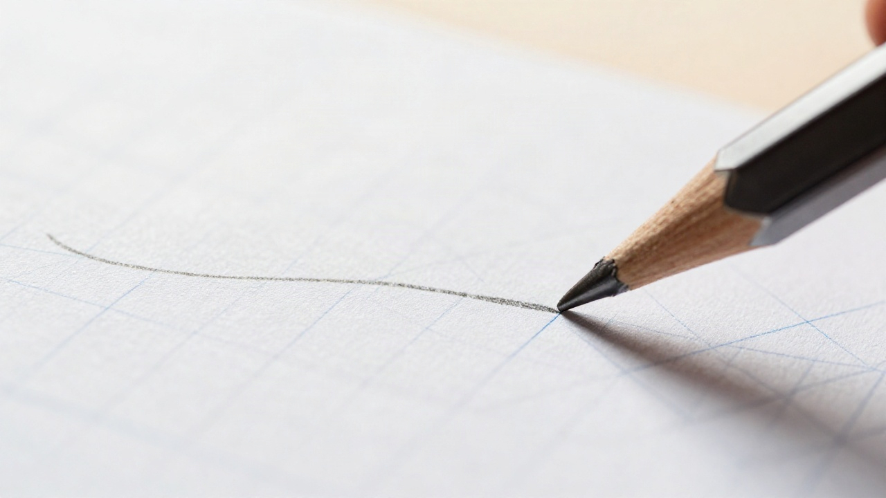 Карандашный эскиз естественной линии роста волос на текстурированной бумаге